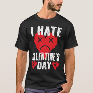 Camiseta Odeio Coração Anti-Dia de os namorados Dia de os n