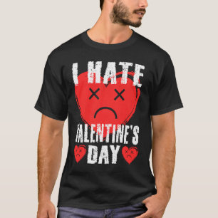Camiseta Odeio Coração Anti-Dia de os namorados Dia de os n