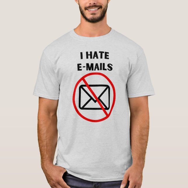 Camiseta Odeio e-mails (Frente)