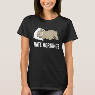 Camiseta Odeio Manhãs Dormindo Alpaca Alpaca Pajama