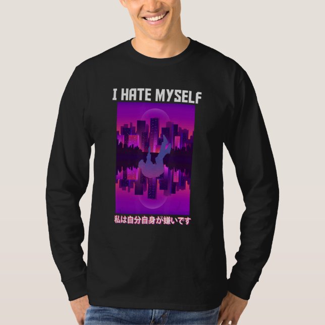 Camiseta Odeio-Me A Vaporwave Estética (Frente)
