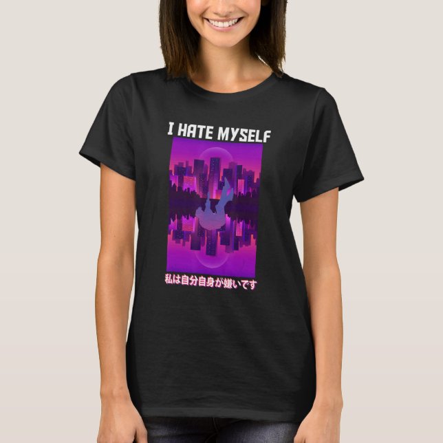 Camiseta Odeio-Me A Vaporwave Estética (Frente)