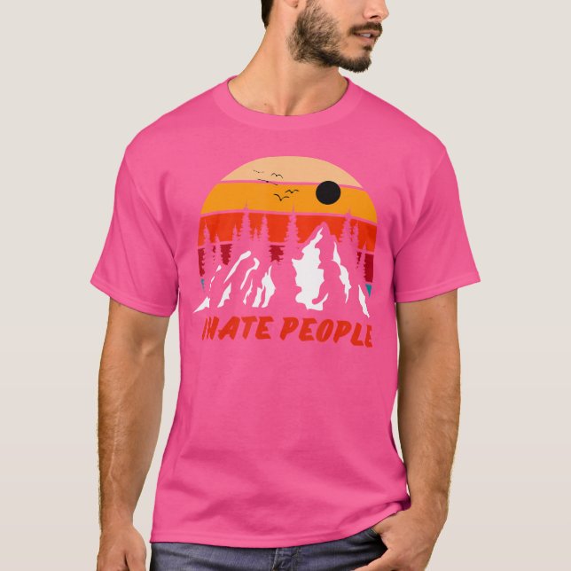 Camiseta Odeio Pessoas - Acampamento da Natureza (Frente)