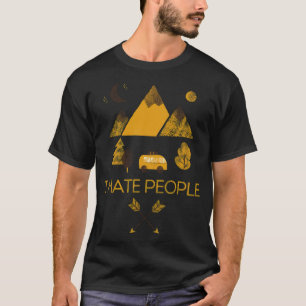 Camiseta Odeio Pessoas acampando na preguiça do acampament