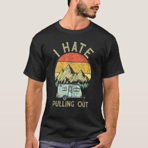 Camiseta Odeio Sair Com Minha Van De Camping Retro Vinta