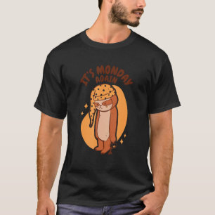 Camiseta Odeio segundas-feiras café de coelho relaxado e pr