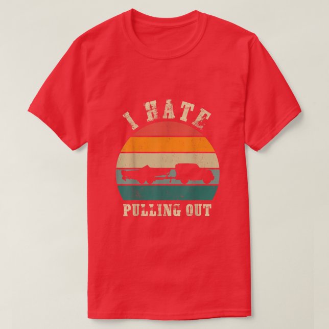 Camiseta Odeio tirar Barco Engraçado (Frente do Design)