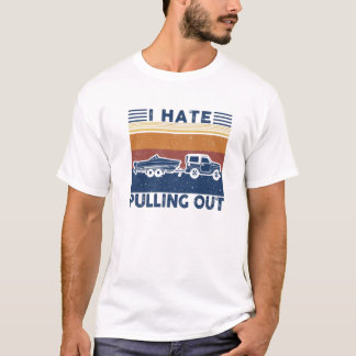 Camiseta Odeio Tirar O Capitão De Barco De Barco Retro Para