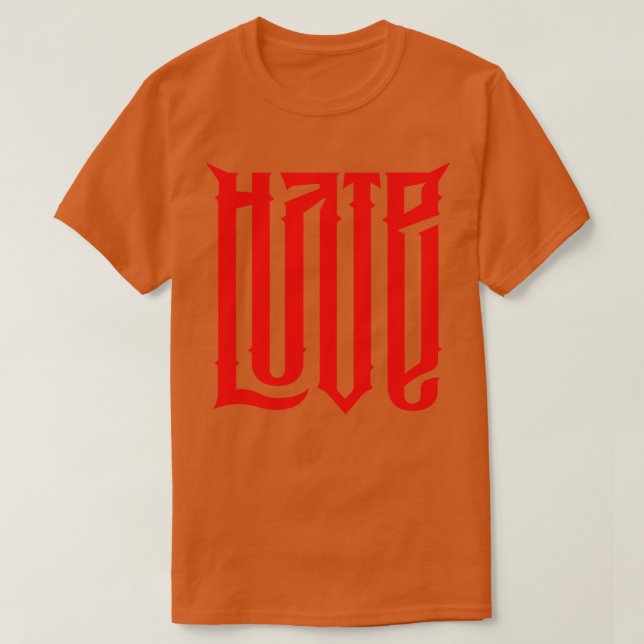 Camiseta Odiar Amor (Frente do Design)