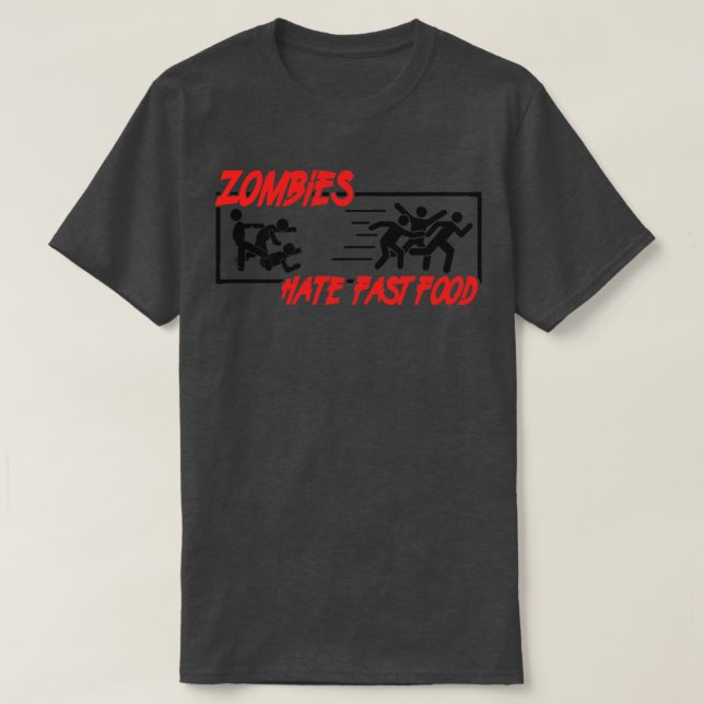 Camiseta Odiar comida rápida (Frente do Design)