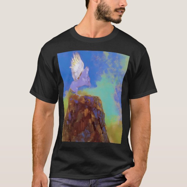 Camiseta Odilon Redon Pegasus Em Azul (Frente)