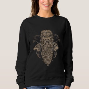 Camiseta Odin Celta Viking com Lobo e Corvo de Odin Valha