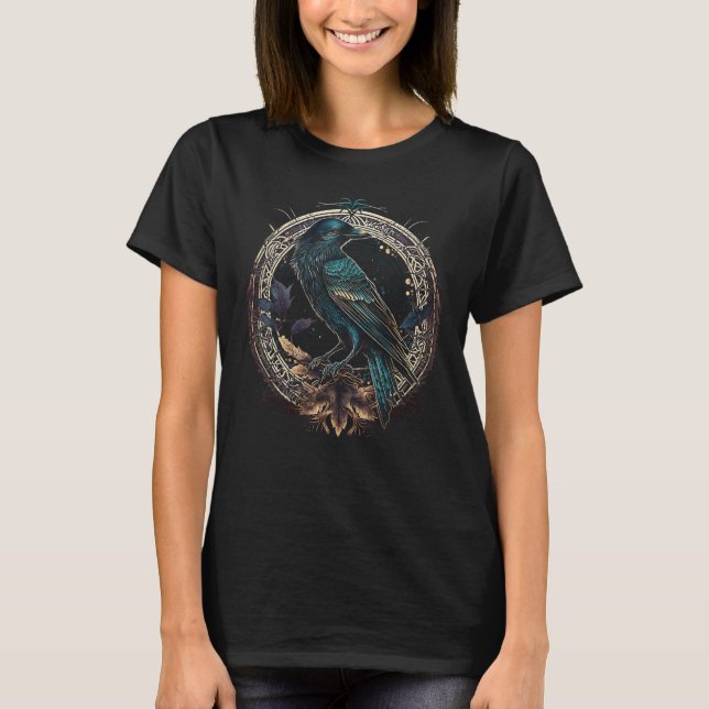 Camiseta Odins Raven Viking Midgard Thor Walhalla_5 (Frente)
