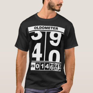 Camiseta Odômetro 40º Aniversário Divertido Milestone