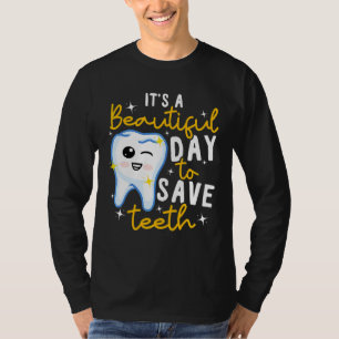 Camiseta Odontologia Dental É Um Belo Dia Para Salvar Dente
