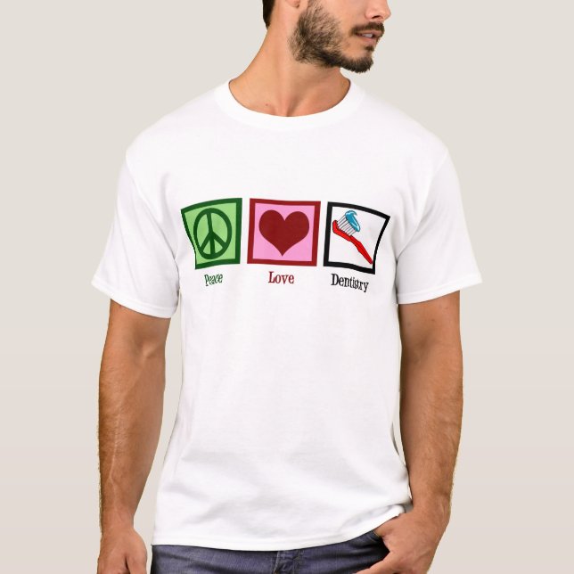 Camiseta Odontologia do amor da paz (Frente)