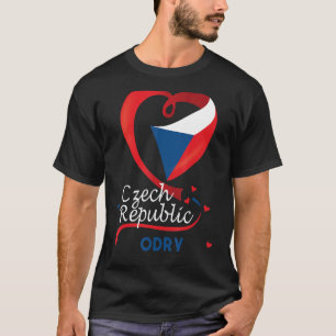 Camiseta Odry República Checa Heart Flag Lion Casaco Do Arm