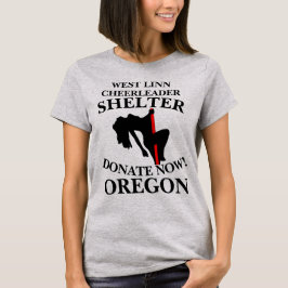 CAMISETA OEST LINN CHEERLEADER SHELTER DONATE AGORA OREGON