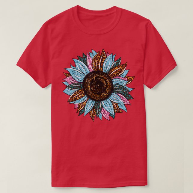 Camiseta Oeste do Sul Leopardo Tie Dye Sunflower (Frente do Design)