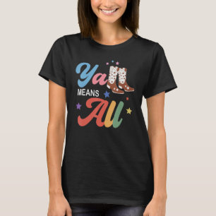 Camiseta Oeste LGBTQ Y todo Rainbow Lesbian Gay Ally Pride