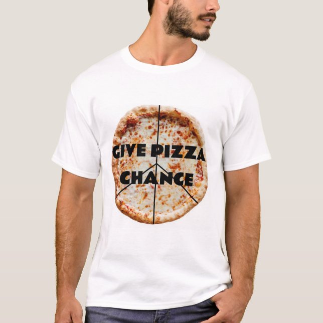 CAMISETA OFERECER CHANCE DE PIZZA (Frente)