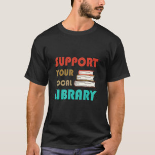 Camiseta Oferecer Suporte ao Livro Biblioteca Vintage da Bi