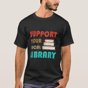 Camiseta Oferecer Suporte ao Livro Biblioteca Vintage da Bi