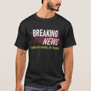 Camiseta Oferta de 25 Ano de Funcionário no Aniversário d