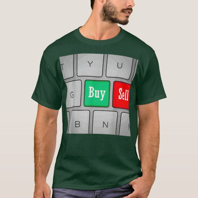 Camiseta Oferta de comprar e venda de bolsa de valores engr (Frente)
