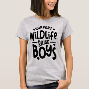 Camiseta Oferta de Dia de as mães de Wildlife Raise Boys