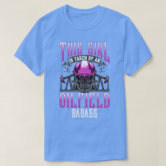 Camiseta Oferta de Drill de Óleo para Namorada de Esposa do (Frente do Design)