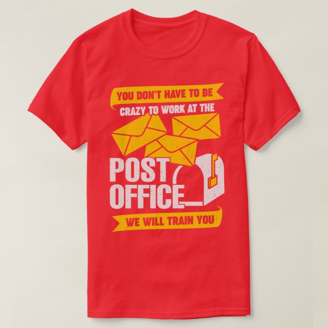 Camiseta Oferta de Empregado Postal do Office Poste Engraça (Frente do Design)