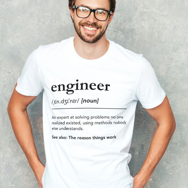 Camiseta Oferta de Engenharia Engraçado de Definição de Eng (Criador carregado)