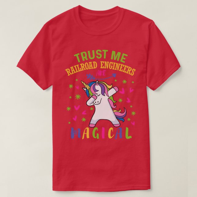 Camiseta Oferta de Engenheiro de Estrada de Ferro da Unicór (Frente do Design)