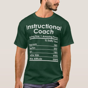 Camiseta Oferta de Fatos de Nutrição de Treinador Instruc