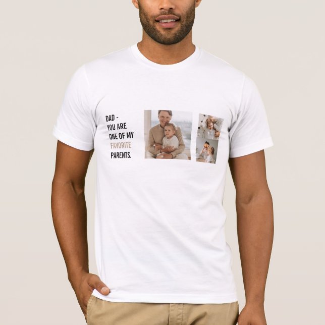 Camiseta Oferta de fotos e Dias de os pais felizes para a C (Frente)