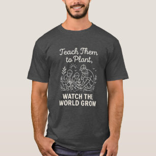 Camiseta Oferta de Pai ecológico   Ensine-os a plantar chá