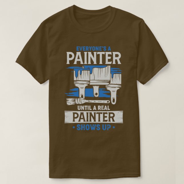 Camiseta Oferta de profissão de pintor comercial (Frente do Design)