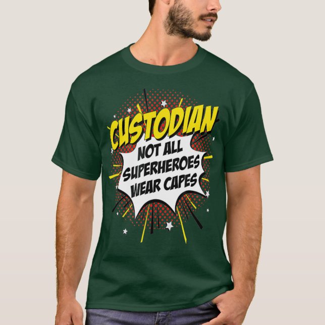 Camiseta Oferta de superpotência de superherói de custódia (Frente)