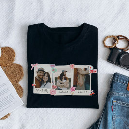 Camiseta Oferta de texto e fotos personalizadas do Casal em