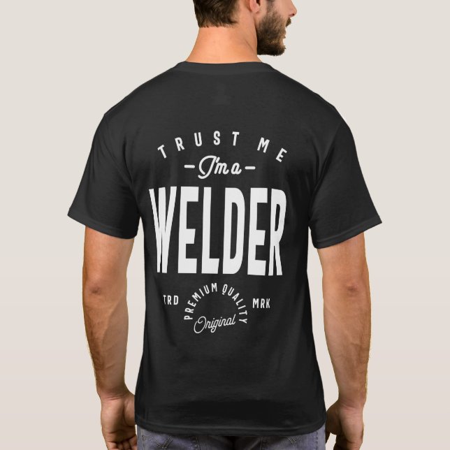 Camiseta Oferta de Título de Trabalho do Soldador (Verso)