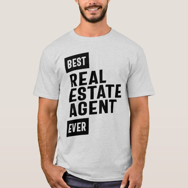 Camiseta Oferta de Título do Melhor Agente Imobiliário (Frente)