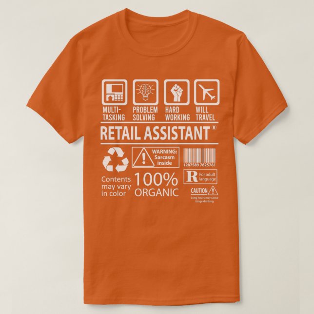Camiseta Oferta de Trabalho Certificada de Multitarefa do A (Frente do Design)