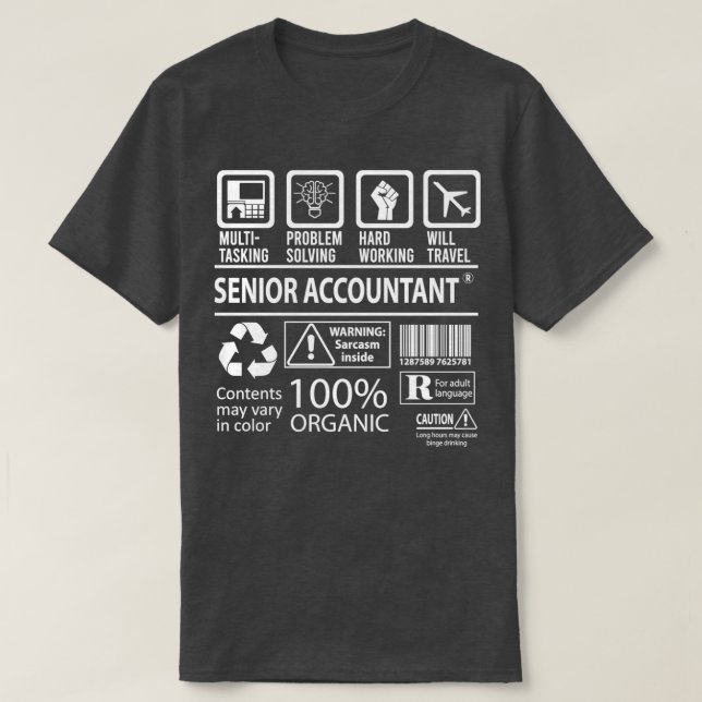 Camiseta Oferta de Trabalho Certificada Multitarefa do Cont (Frente do Design)