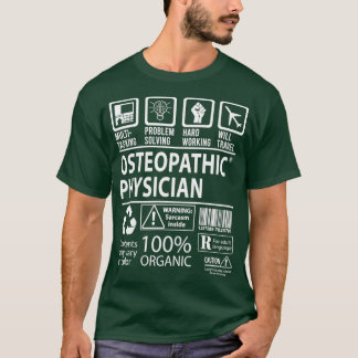 Camiseta Oferta de Trabalho de Multitarefa Médica Osteopáti