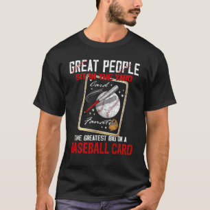 Camiseta Oferta de um cartão de beisebol
