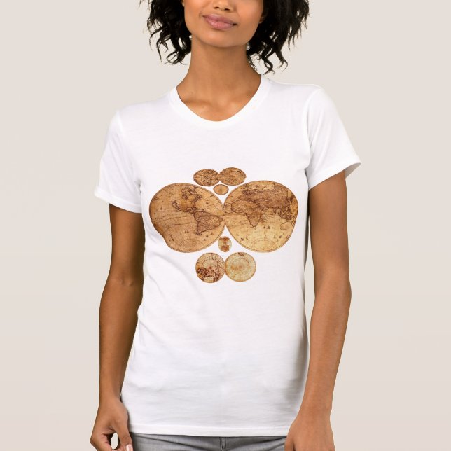 Camiseta Oferta do Designer de Mapa do Velho Mundo (Frente)