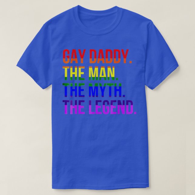 Camiseta Oferta do Dia de os pais Pai LGB Pride gay do Pai (Frente do Design)