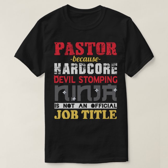 Camiseta Oferta Funny PASTOR de Título de Cargo (Frente do Design)