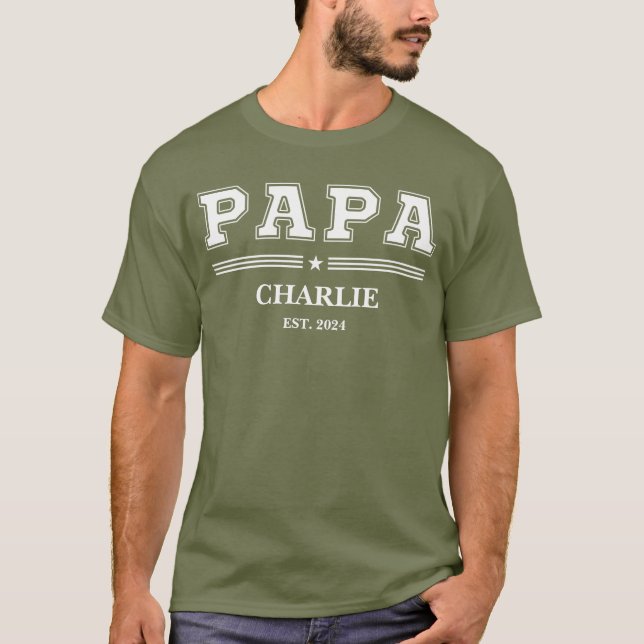 Camiseta Oferta Personalizada de Dia de os pais de Nome do  (Frente)